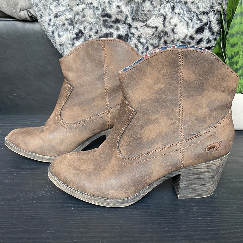 Rocket Dog Brown Vintage Style Ankle Boots